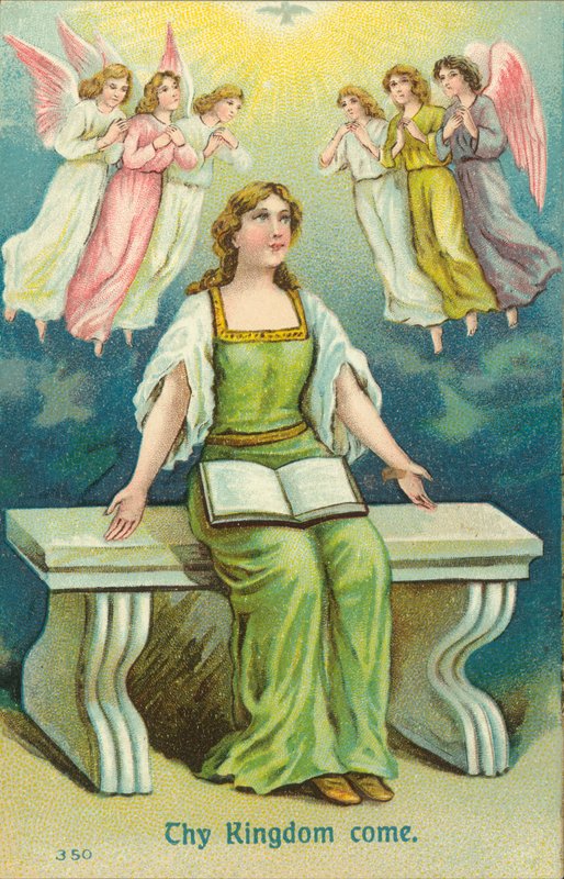 Het Onze Vader: Uw Koninkrijk kome (kleurenlitho) door European School