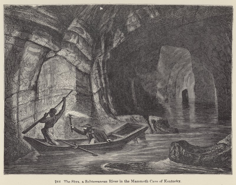 De Styx, een ondergrondse rivier in de Mammoth Cave van Kentucky door European School
