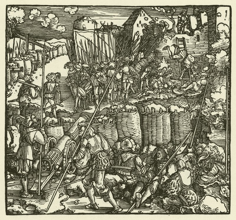 De bestorming van een kasteel, 1532 door European School