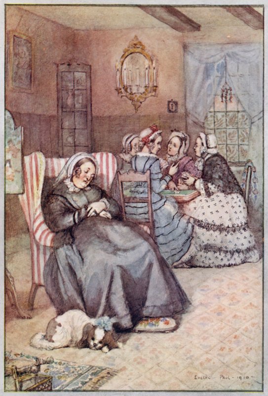 Illustratie voor Cranford door Mrs Gaskell door Evelyn Paul