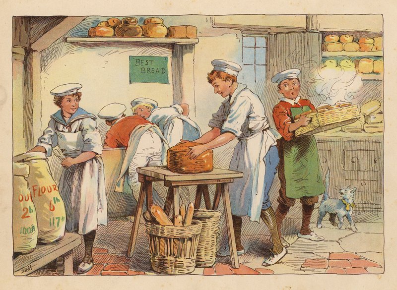 Kleine Werkers: De Bakkers door Evelyn Stuart Hardy