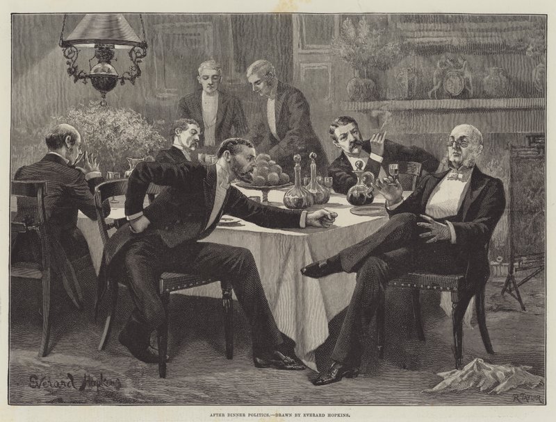 Politiek na het diner door Everard Hopkins