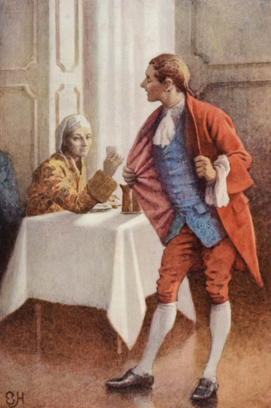 Illustratie voor A Sentimental Journey door Laurence Sterne door Everard Hopkins