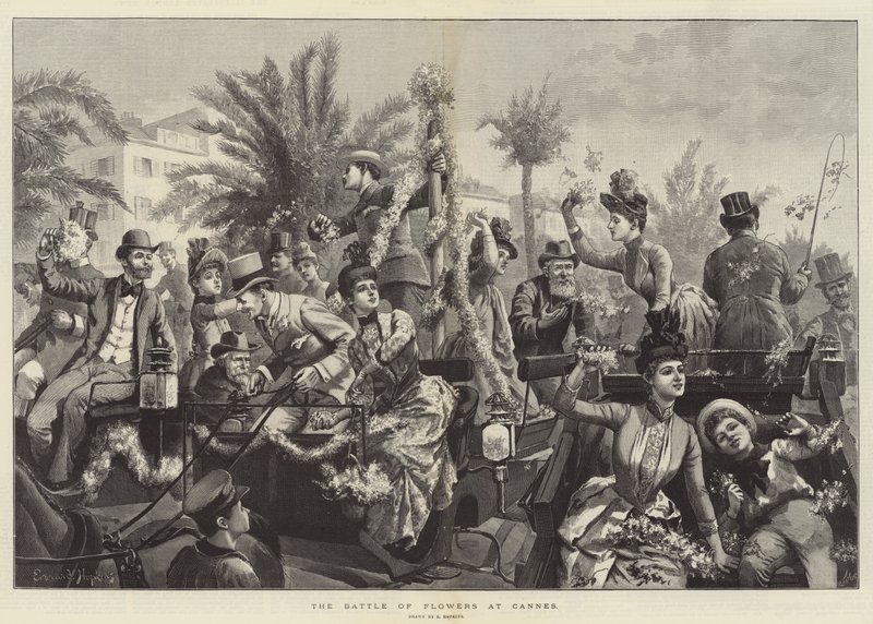 De Bloemenstrijd in Cannes door Everard Hopkins