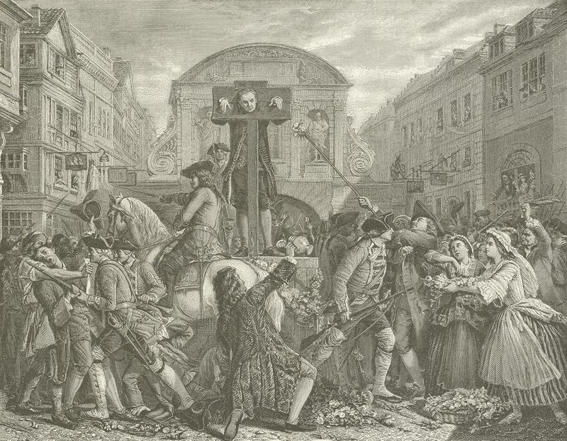 Daniel Defoe in de schandpaal, 1703 door Eyre Crowe