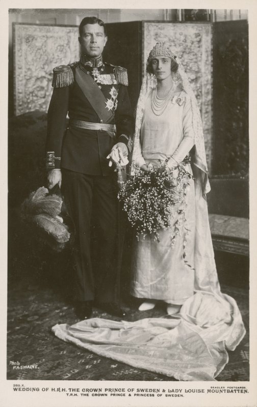 Huwelijk van Kroonprins Gustaf Adolf van Zweden en Lady Louise Mountbatten, 1923 door F.A Swaine