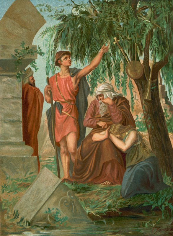Joden gevangen in Babylon door F. Xumetra