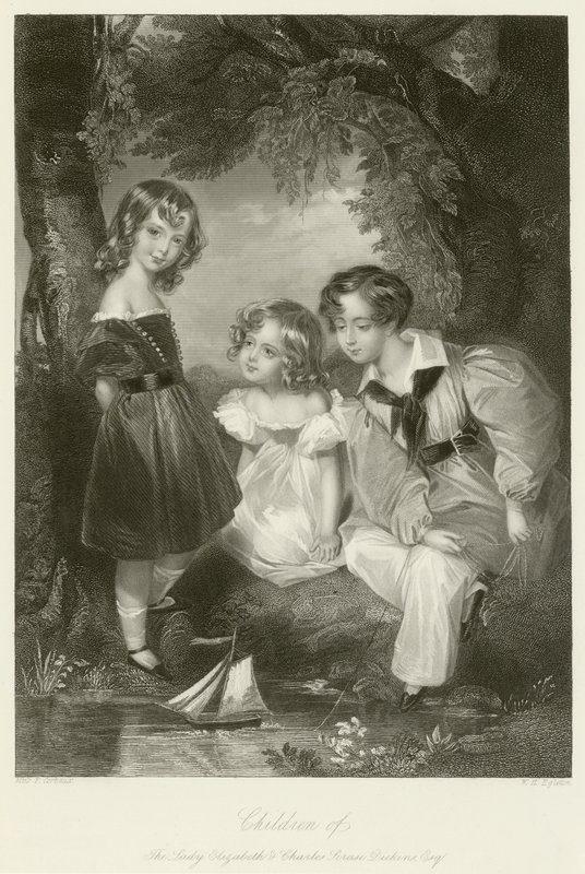 Kinderen van Lady Elizabeth en Charles Scrase Dickens door Fanny Corbaux