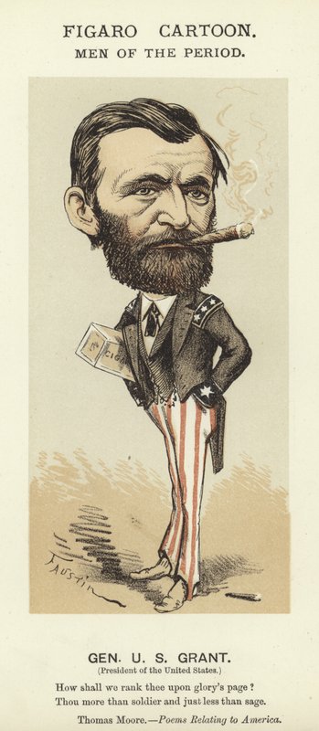 Karikatuur van Ulysses S Grant door Faustin