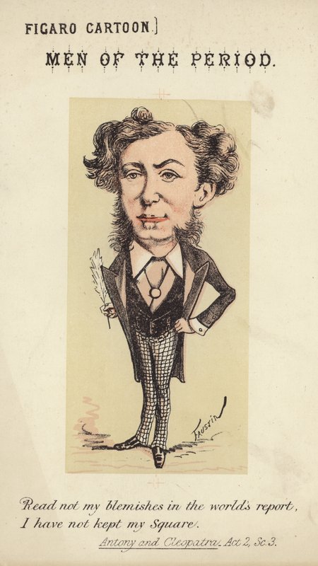 Figuur van een man die een ganzenveer vasthoudt door Faustin