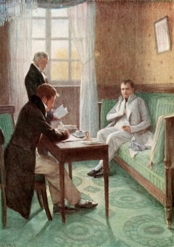 Napoleon op Sint-Helena door Felicien baron de Myrbach Rheinfeld