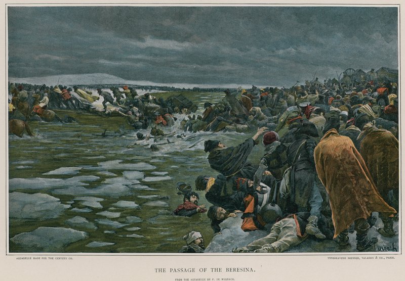 De oversteek van de Beresina door Felicien baron de Myrbach Rheinfeld