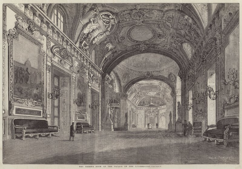 De troonzaal van het Paleis van Luxemburg door Felix Thorigny