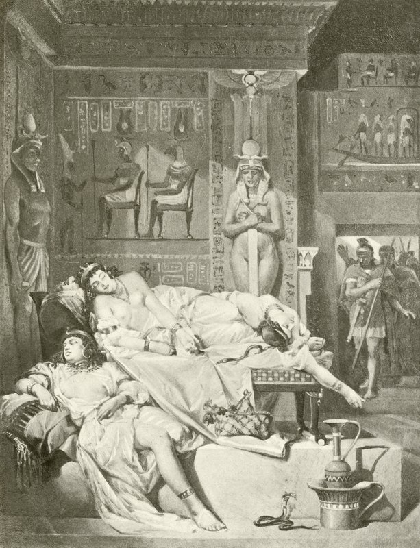 Antonius en Cleopatra. Act-V, Scene II (gravure) door Felix Octavius Carr Darley