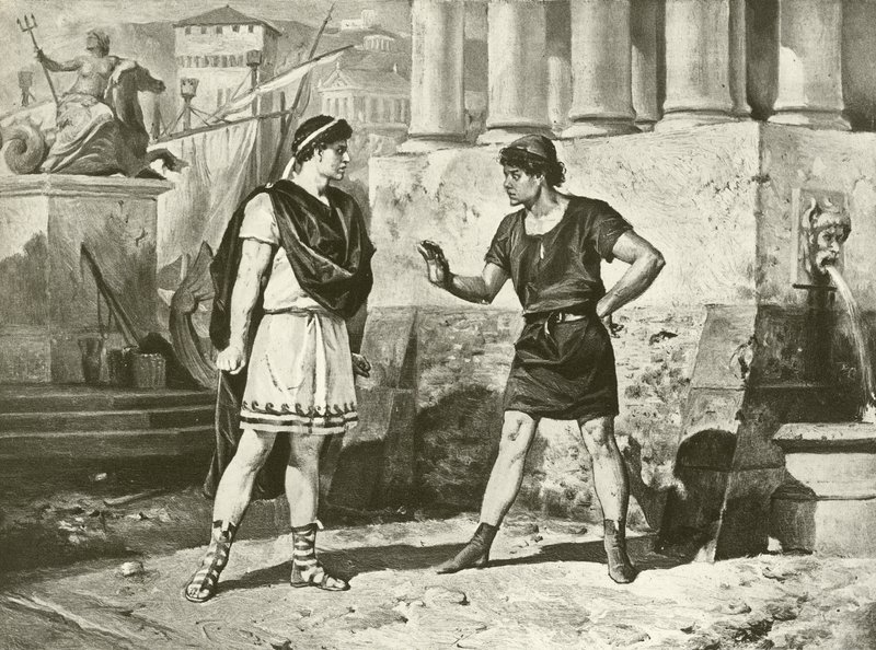 Komedie van Vergissingen. Acte I, Scene II (gravure) door Felix Octavius Carr Darley