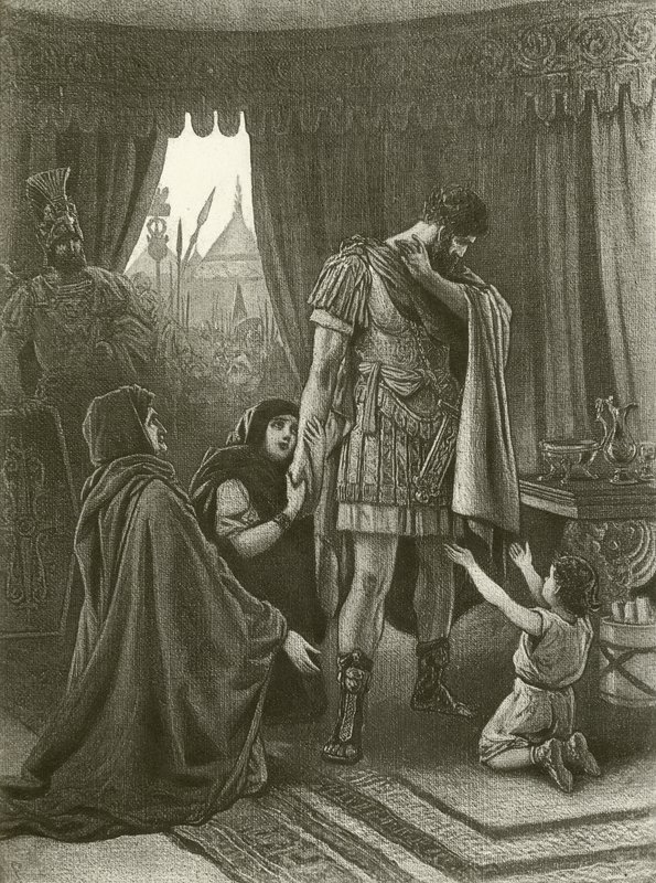 Coriolanus. Act V, Scene III door Felix Octavius Carr Darley