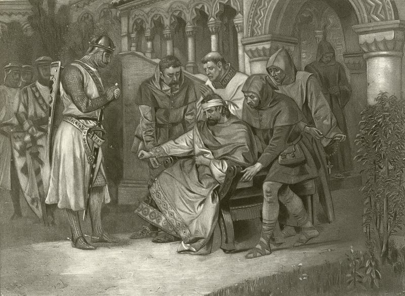 Koning Jan. Act V, Scene VII door Felix Octavius Carr Darley