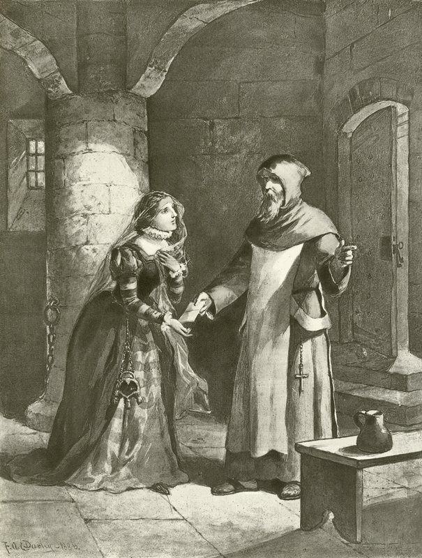 Maat voor Maat. Act IV, Scene III (gravure) door Felix Octavius Carr Darley
