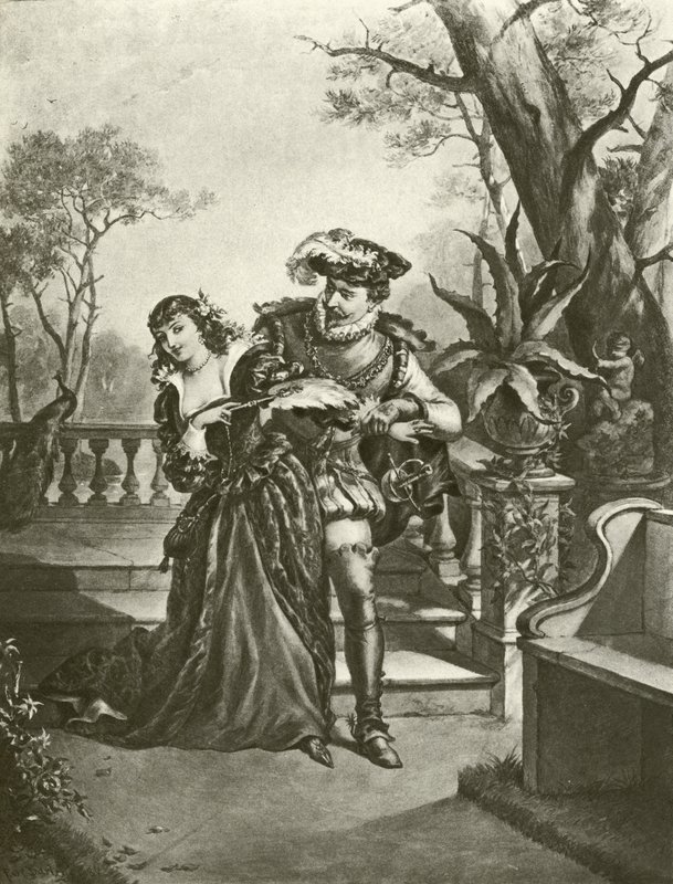 Veel drukte om niets. Act V-Scene II door Felix Octavius Carr Darley