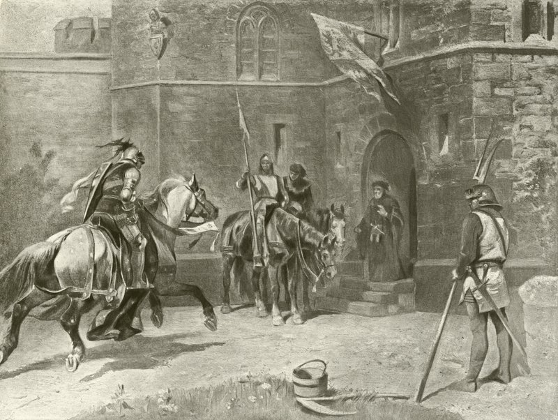 Tweede Deel Koning Hendrik IV. Act I, Scène I door Felix Octavius Carr Darley