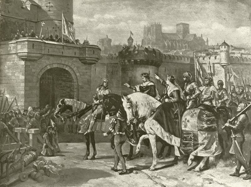 Derde deel van Henry VI. Act II, Scene II (gravure) door Felix Octavius Carr Darley