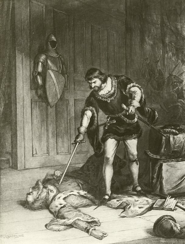 Derde deel van Henry VI. Act V-Scene VI door Felix Octavius Carr Darley
