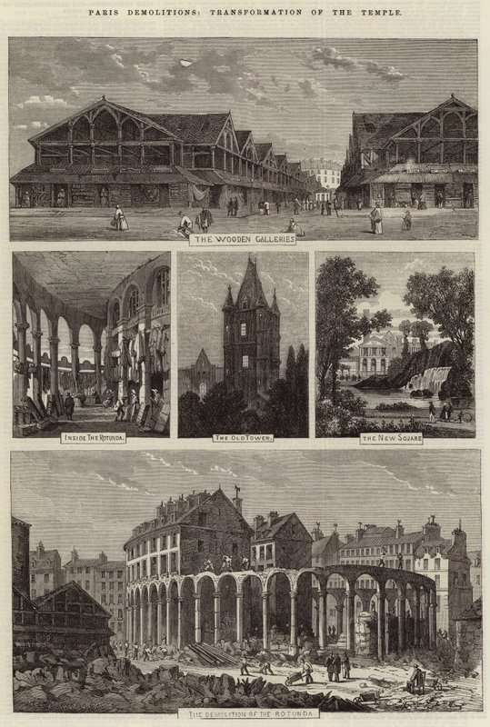 Parijse sloopwerken, transformatie van de Tempel door Felix Thorigny