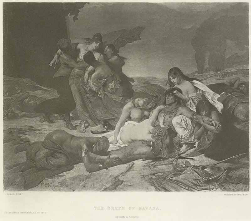 De dood van Havana (gravure) door Fernand Cormon