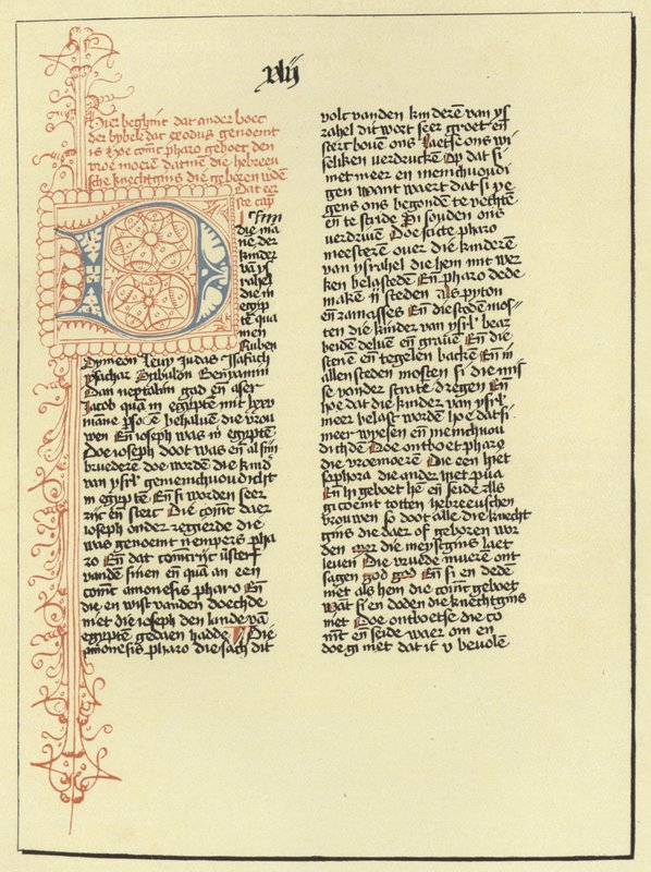 Pagina uit het Boek Exodus door Flemish School