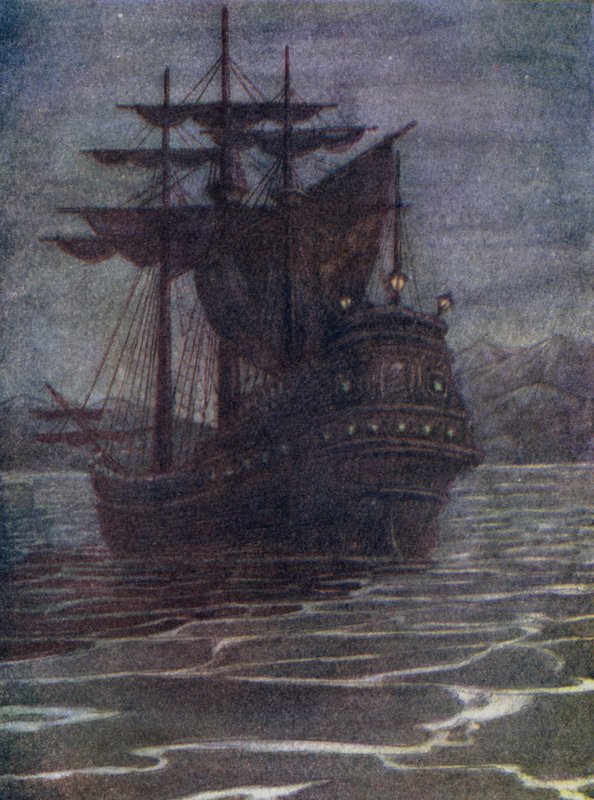 Piratenvaartuig, het huis van oude Hook door Flora White