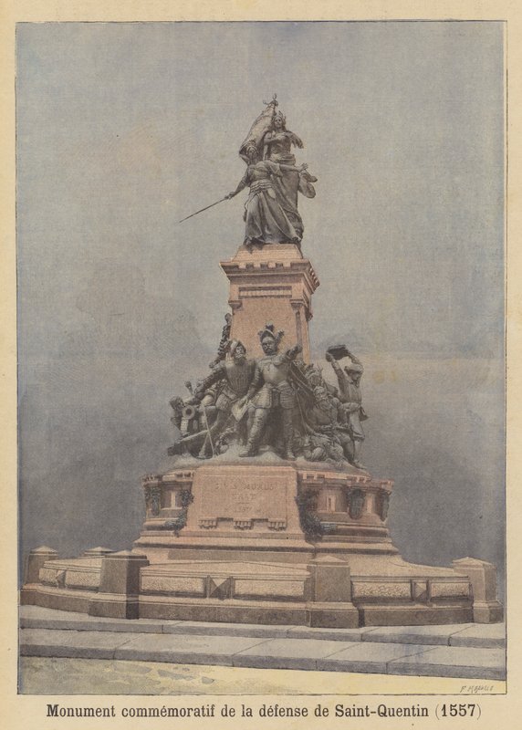 Monument ter herdenking van de verdediging van Saint-Quentin in 1557 door Fortune Louis Meaulle