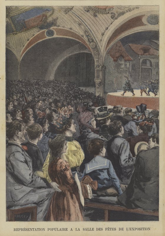 Populair optreden in de Festival Hall van de Exposition Universelle 1900, Parijs door Fortune Louis Meaulle