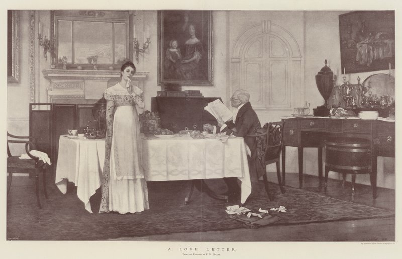 Een liefdesbrief door Francis Davis Millet