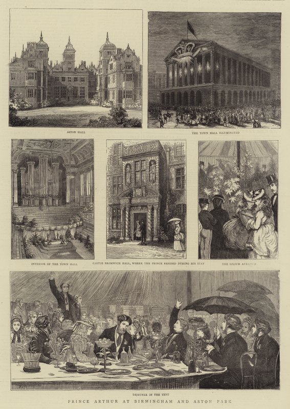Prins Arthur in Birmingham en Aston Park door Francis S. Walker