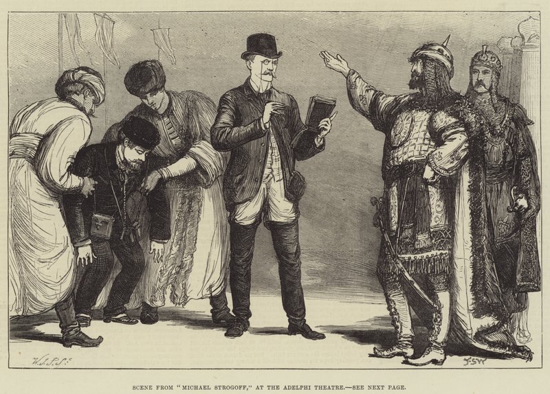 Scène uit Michael Strogoff, in het Adelphi Theatre door Francis S. Walker