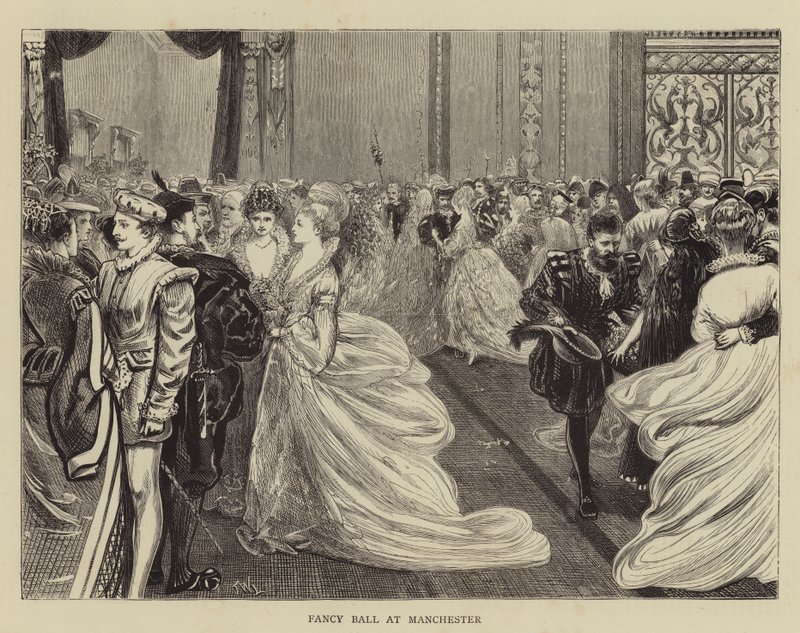 Bal masqué in Manchester door Francis Wilfred Lawson