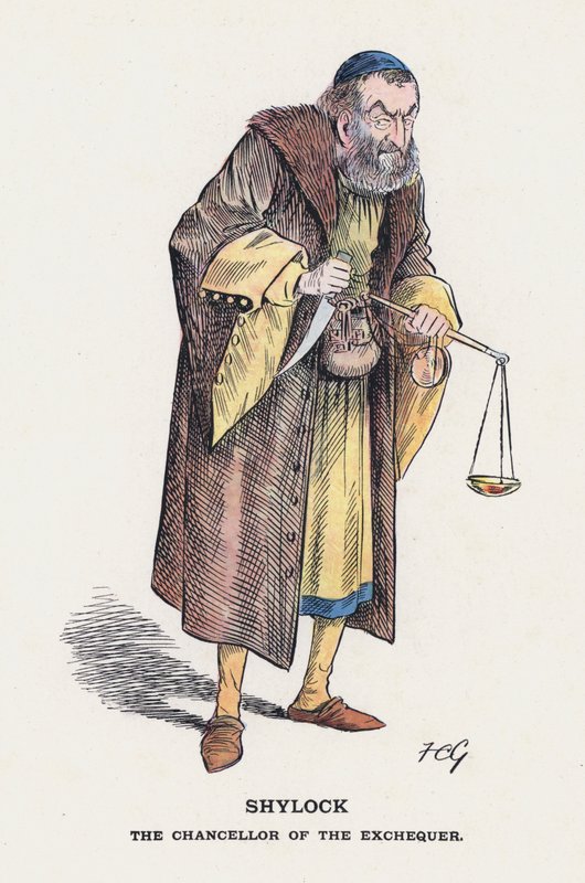 Shylock, De Kanselier van de Schatkist door Francis Carruthers Gould