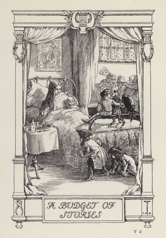 Een ander boek met verzen voor kinderen: Een begroting van verhalen (litho) door Francis Donkin Bedford