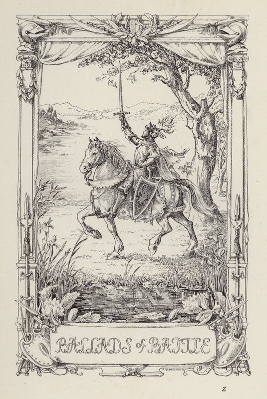 Een ander boek met verzen voor kinderen: Strijdliederen (litho) door Francis Donkin Bedford