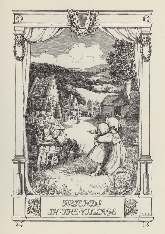 Een ander boek met verzen voor kinderen: Vrienden in het dorp (litho) door Francis Donkin Bedford