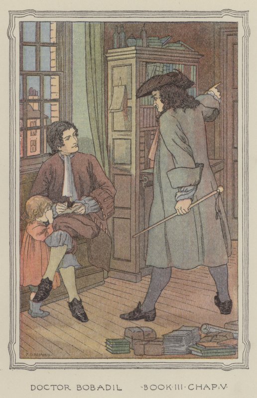 Illustratie voor De geschiedenis van Henry Esmond (kleurenlitho) door Francis Donkin Bedford