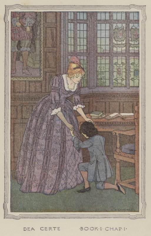 Illustratie voor De geschiedenis van Henry Esmond (kleurenlitho) door Francis Donkin Bedford