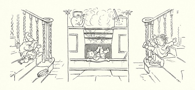 Illustratie voor De Magische Visgraat van Charles Dickens (litho) door Francis Donkin Bedford