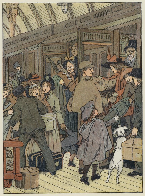 Londen: Londen Terminus (kleurenlitho) door Francis Donkin Bedford