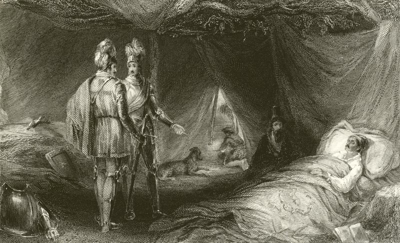 Het sterfbed van de rover door Francis William Topham