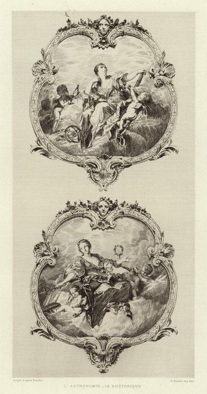 De Astronomie, De Retoriek door Francois (after) Boucher