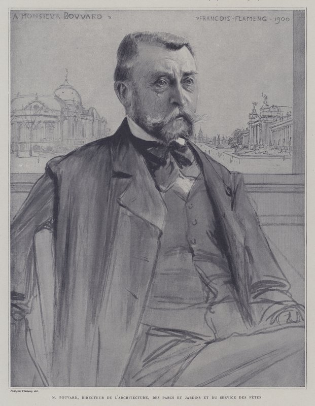 Joseph-Antoine Bouvard, Franse architect en beheerder door Francois (after) Flameng