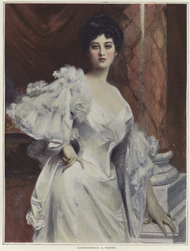 Portret van Mademoiselle O Pastre door Francois Flameng
