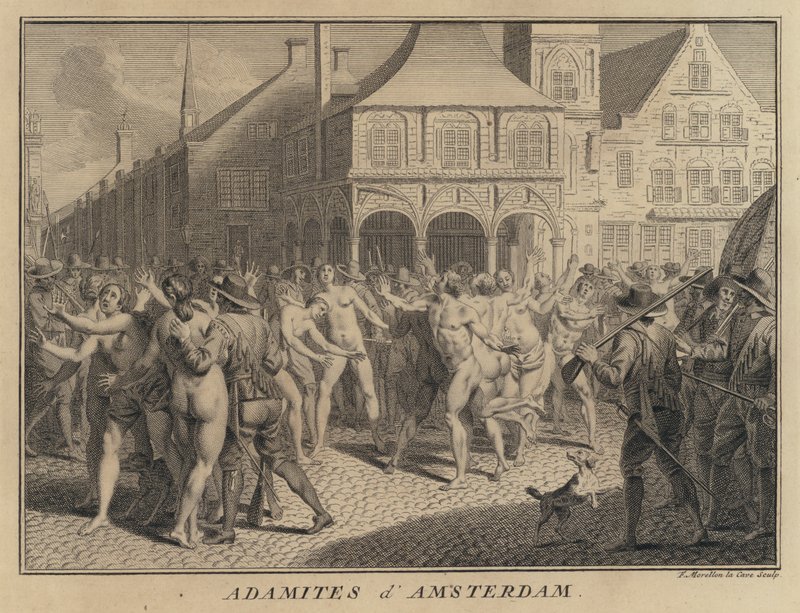 Adamieten op de straten van Amsterdam, Nederland door Francois Morellon la Cave