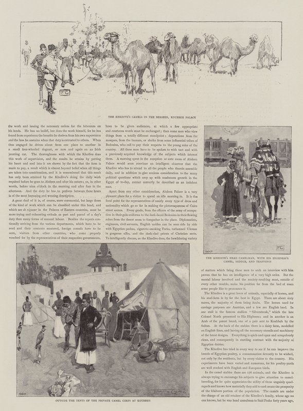 Een bezoek aan het Koubbeh Paleis, de privéwoning van de Khedive door Frank Craig